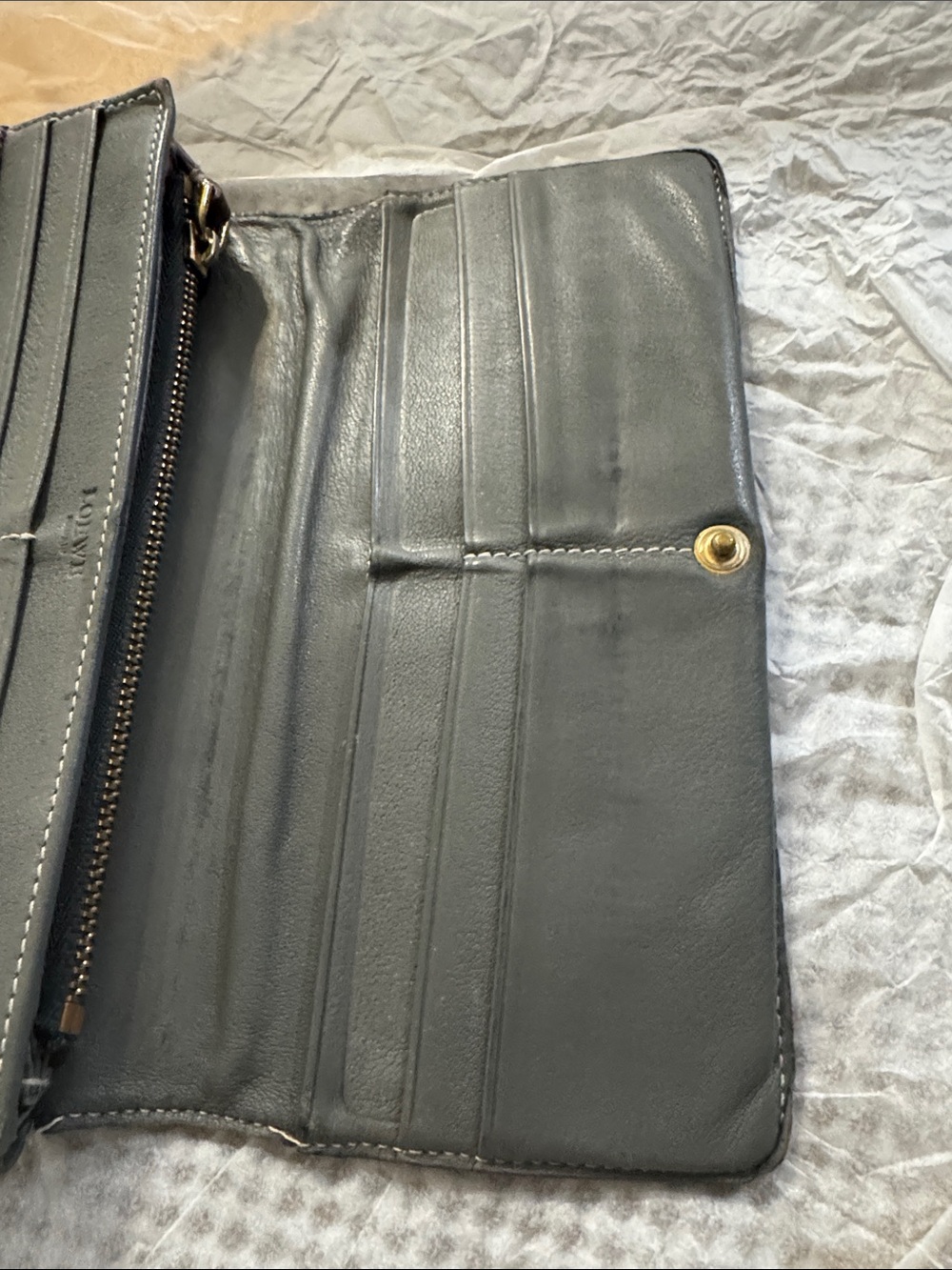 Loewe Patterned Beige Canvas Clutch Wallet - Picture 9 of 10